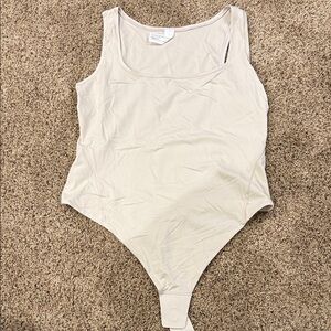 lululemon athletica Cream Scoop-Neck Sleeveless Bodysuit